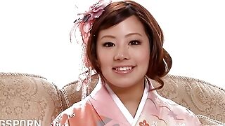 Old-school Japanese Nubile With Kimono Fucked In Gang-bang